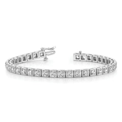 14k White Gold AA Diamond Tennis Bracelet