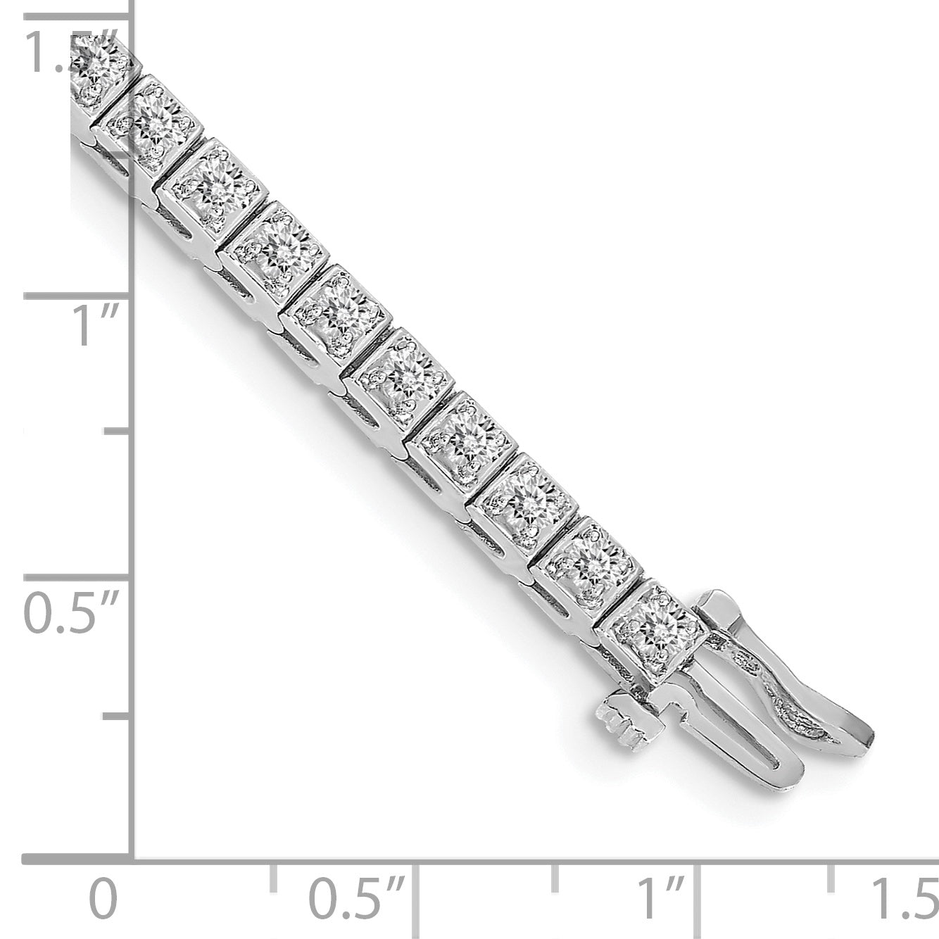 14k White Gold AA Diamond Tennis Bracelet