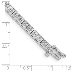 14k White Gold AA Diamond Tennis Bracelet