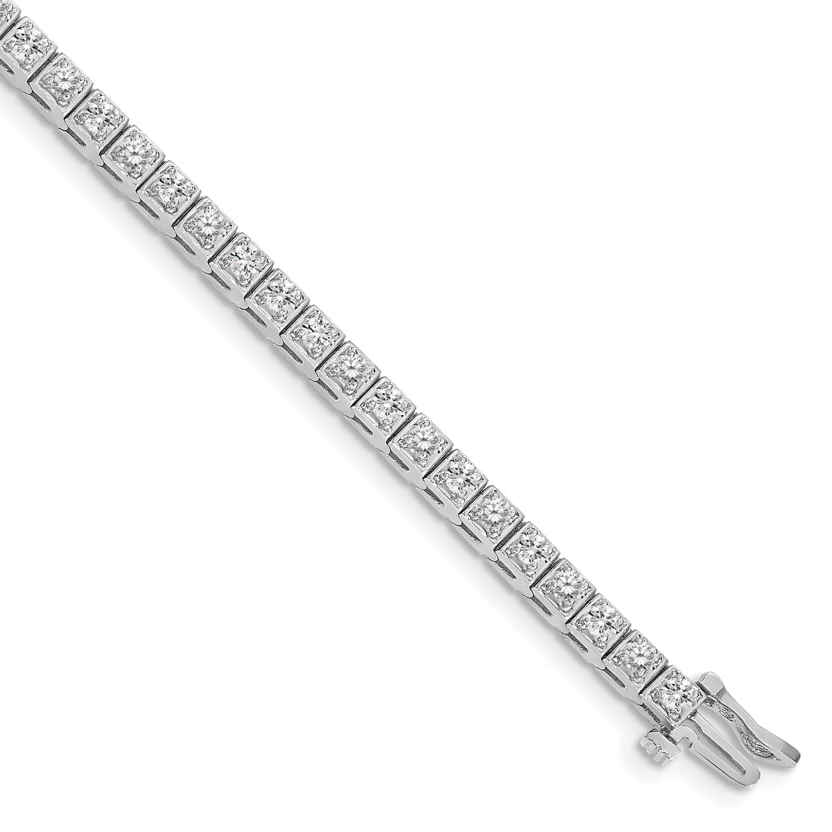 14k White Gold AA Diamond Tennis Bracelet