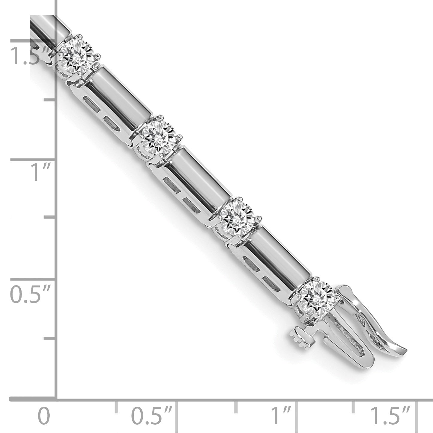 14k White Gold AA Diamond Tennis Bracelet