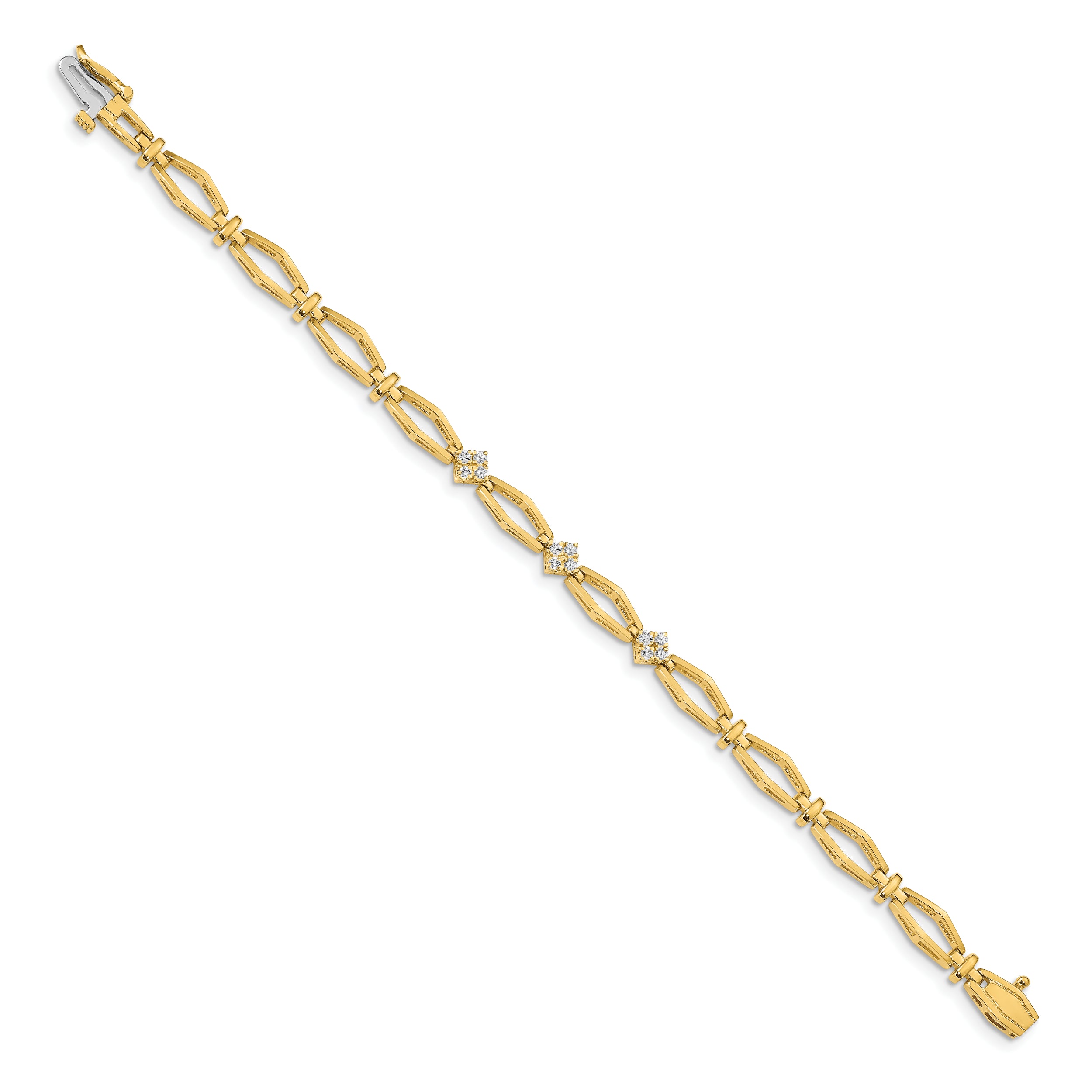 14k AA Diamond Fancy Bracelet