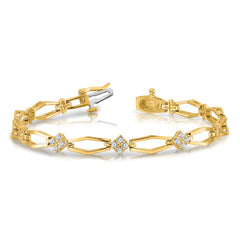 14k AA Diamond Fancy Bracelet