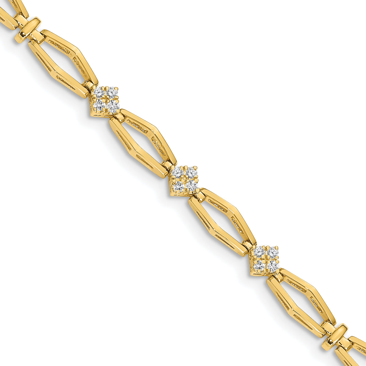 14k AA Diamond Fancy Bracelet