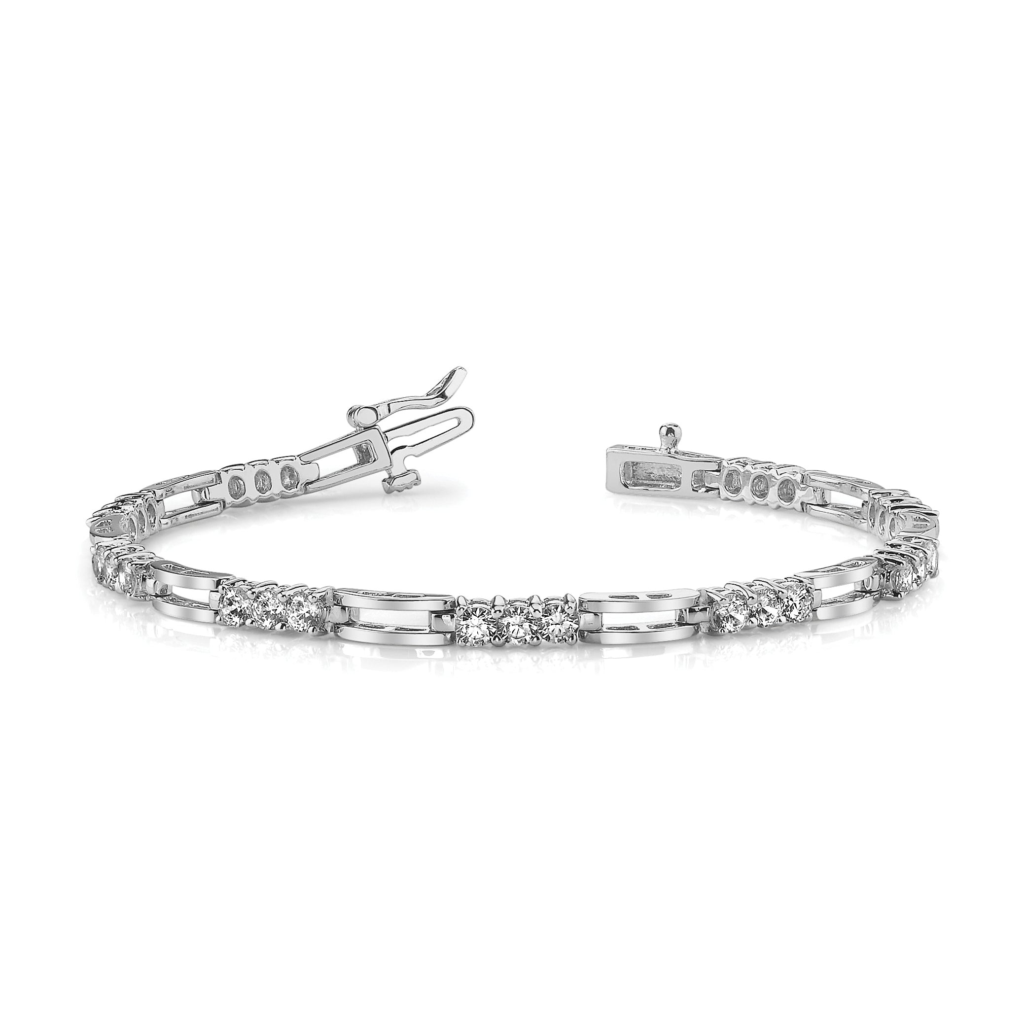 14k White Gold AA Diamond tennis bracelet