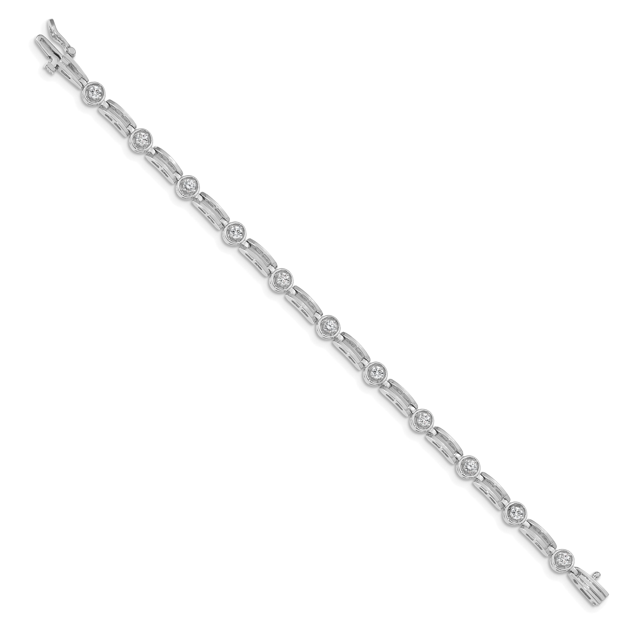 14k White Gold AA Diamond Tennis Bracelet