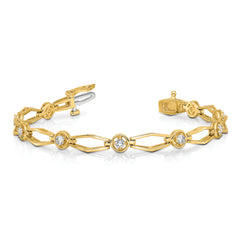 14k AA Diamond Fancy Bracelet