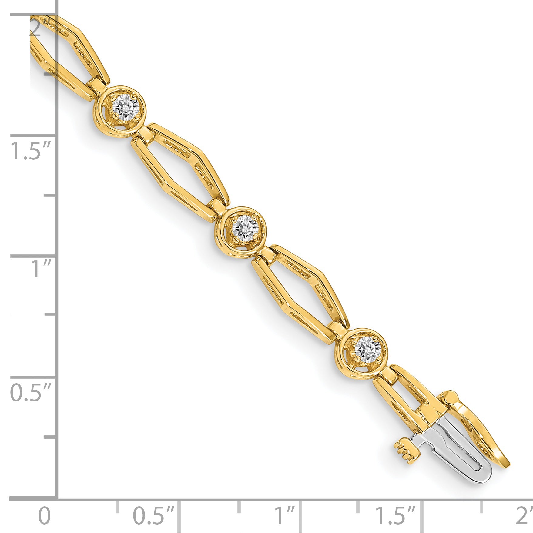 14k AA Diamond Fancy Bracelet