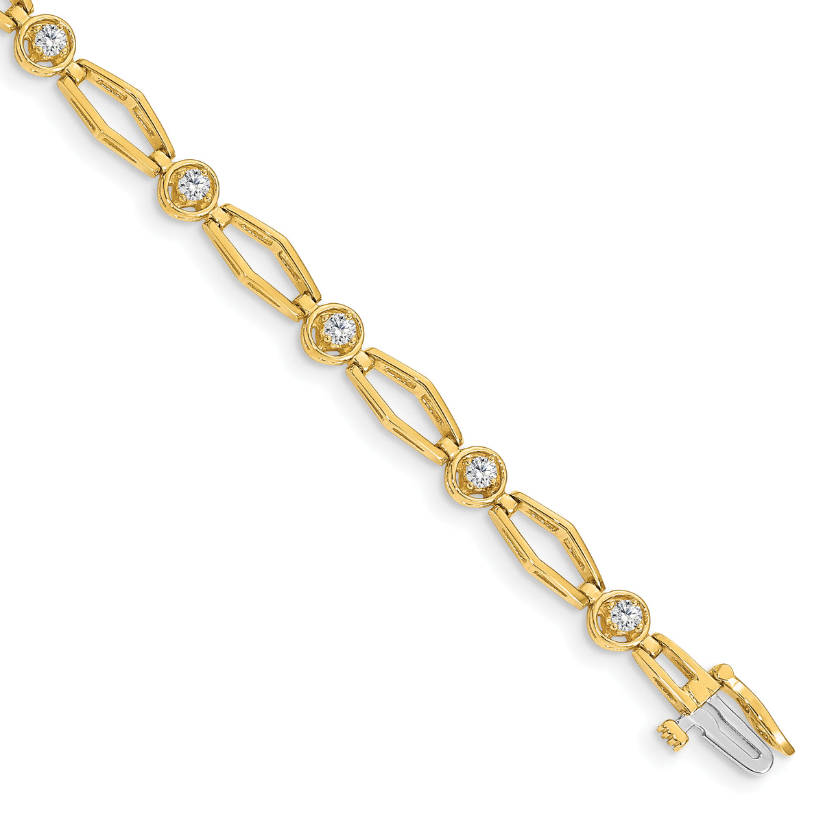 14k AA Diamond Fancy Bracelet