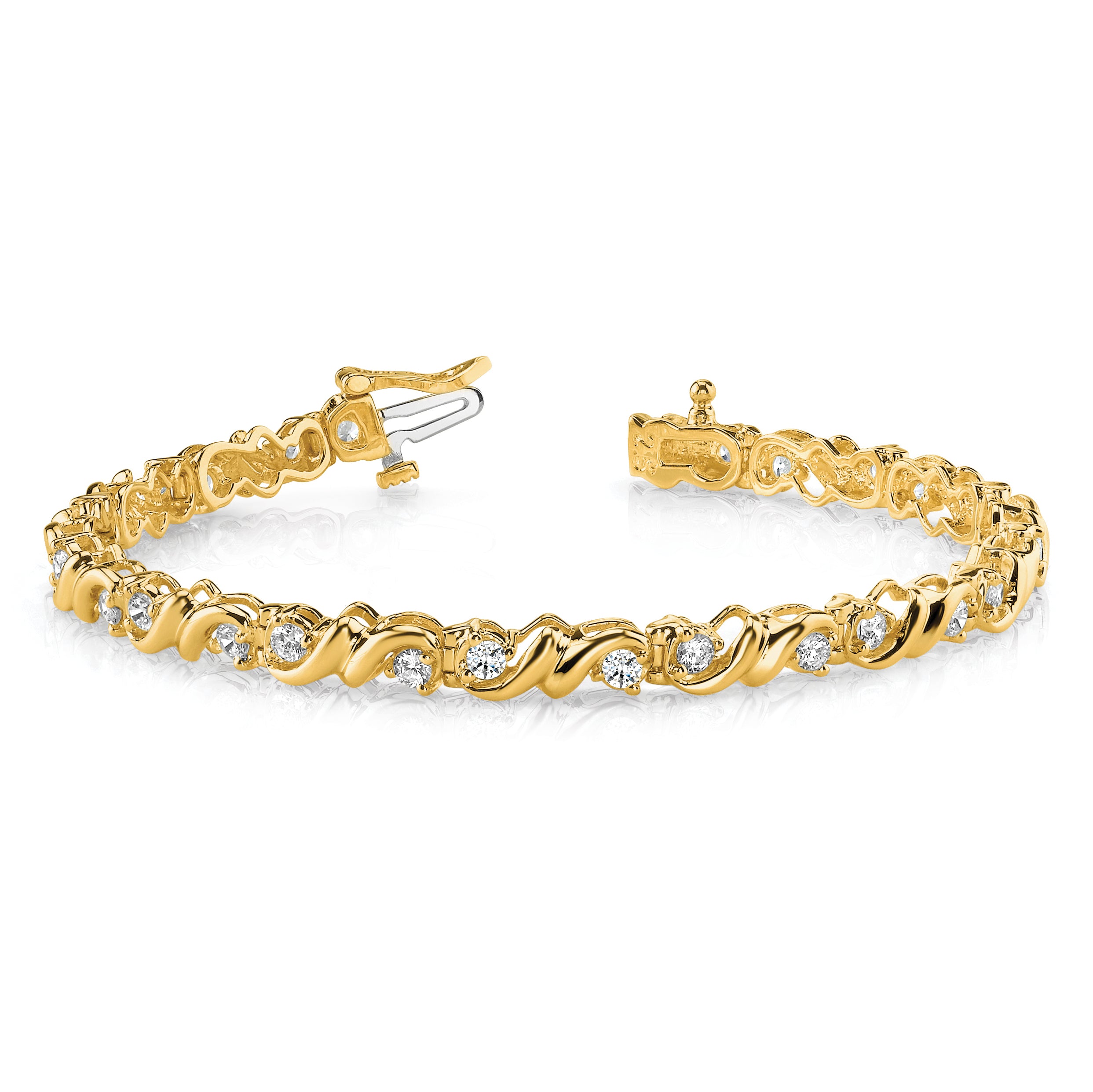 14k AA Diamond Tennis Bracelet