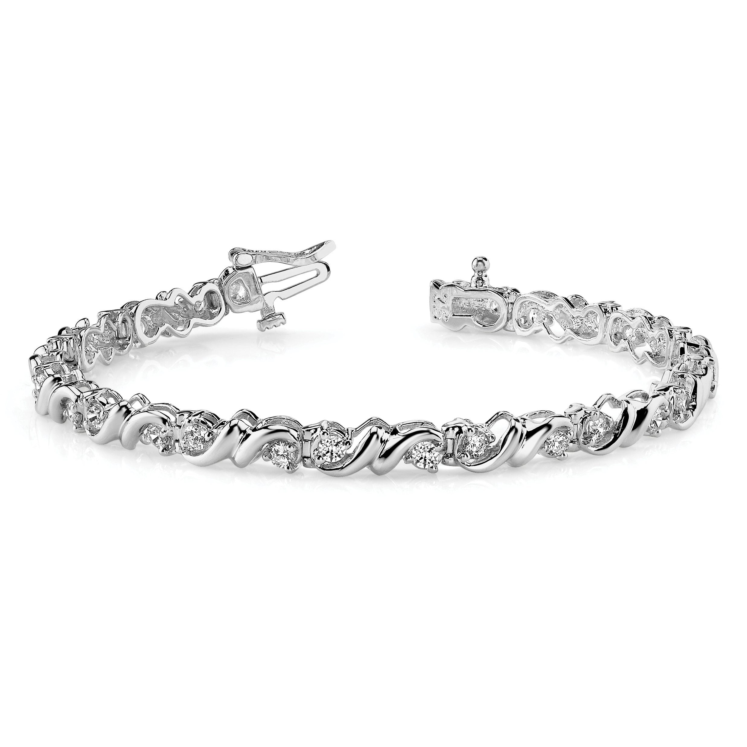 14k White Gold AA Diamond tennis bracelet