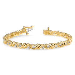 14k AA Diamond Tennis Bracelet