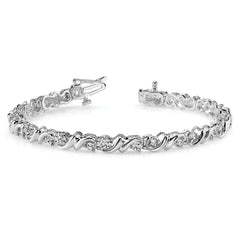 14k White Gold AA Diamond Tennis Bracelet