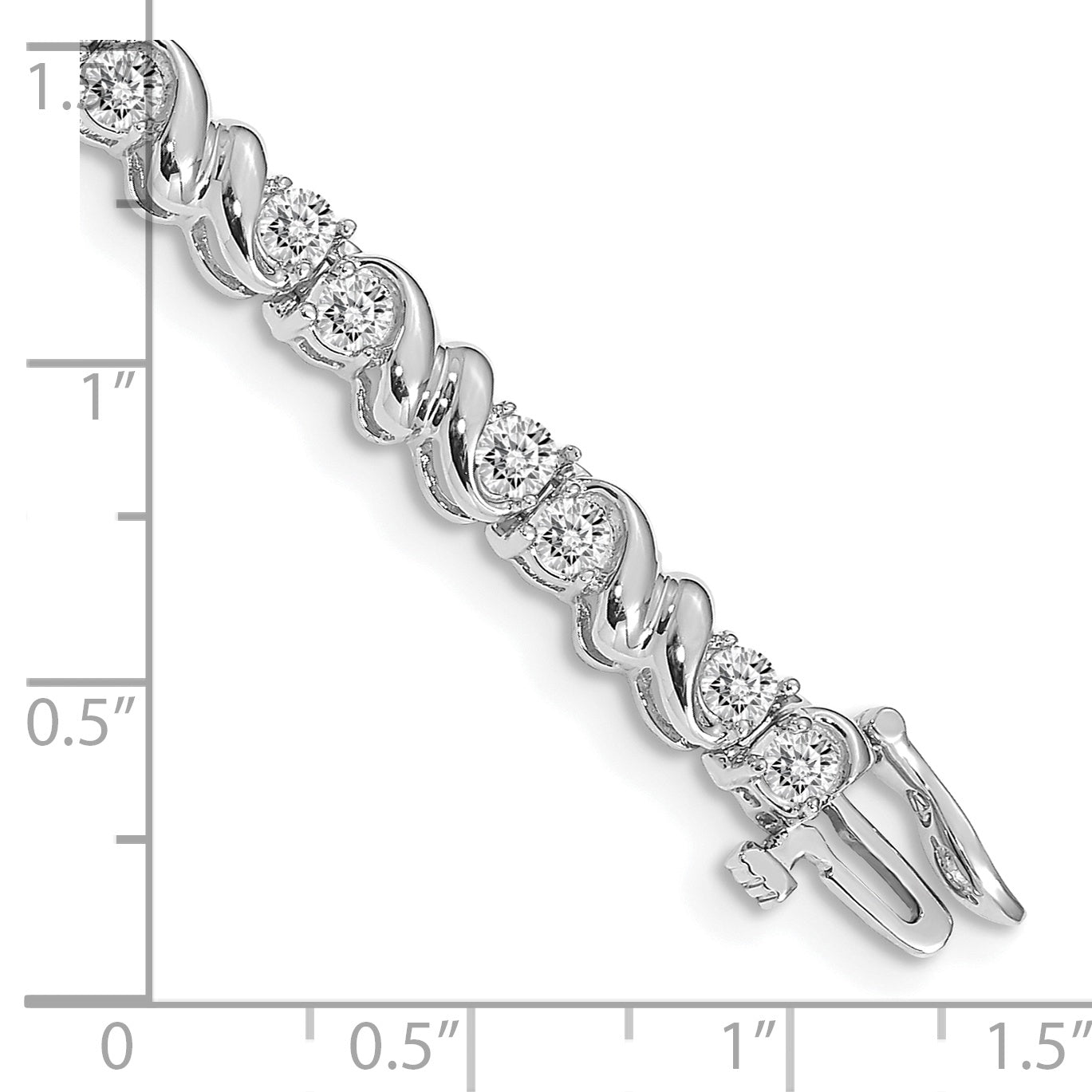 14k White Gold AA Diamond Tennis Bracelet