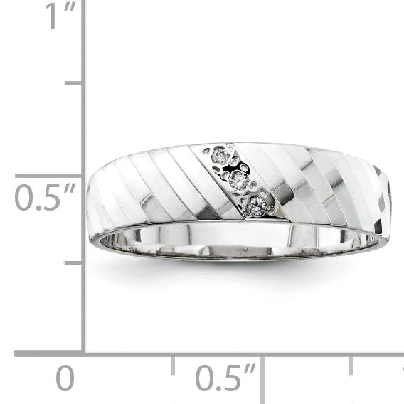 14K White Gold Men's Band (Trio) Mounting