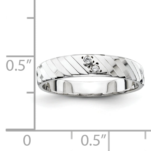 14K White Gold Ladies Band (Trio) Mounting