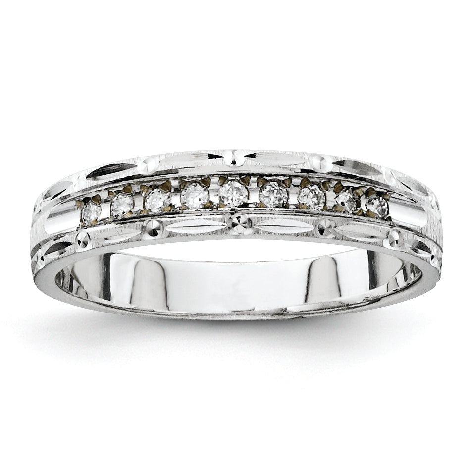 14k White Gold Ladies Band (Trio) Mounting