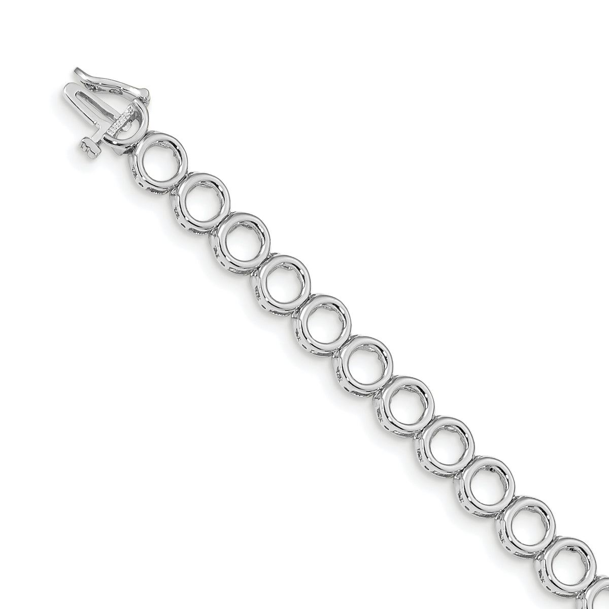 14K White Gold Holds up to 24 2.75mm Stones Add-A-Diamond Tennis Bracelet M