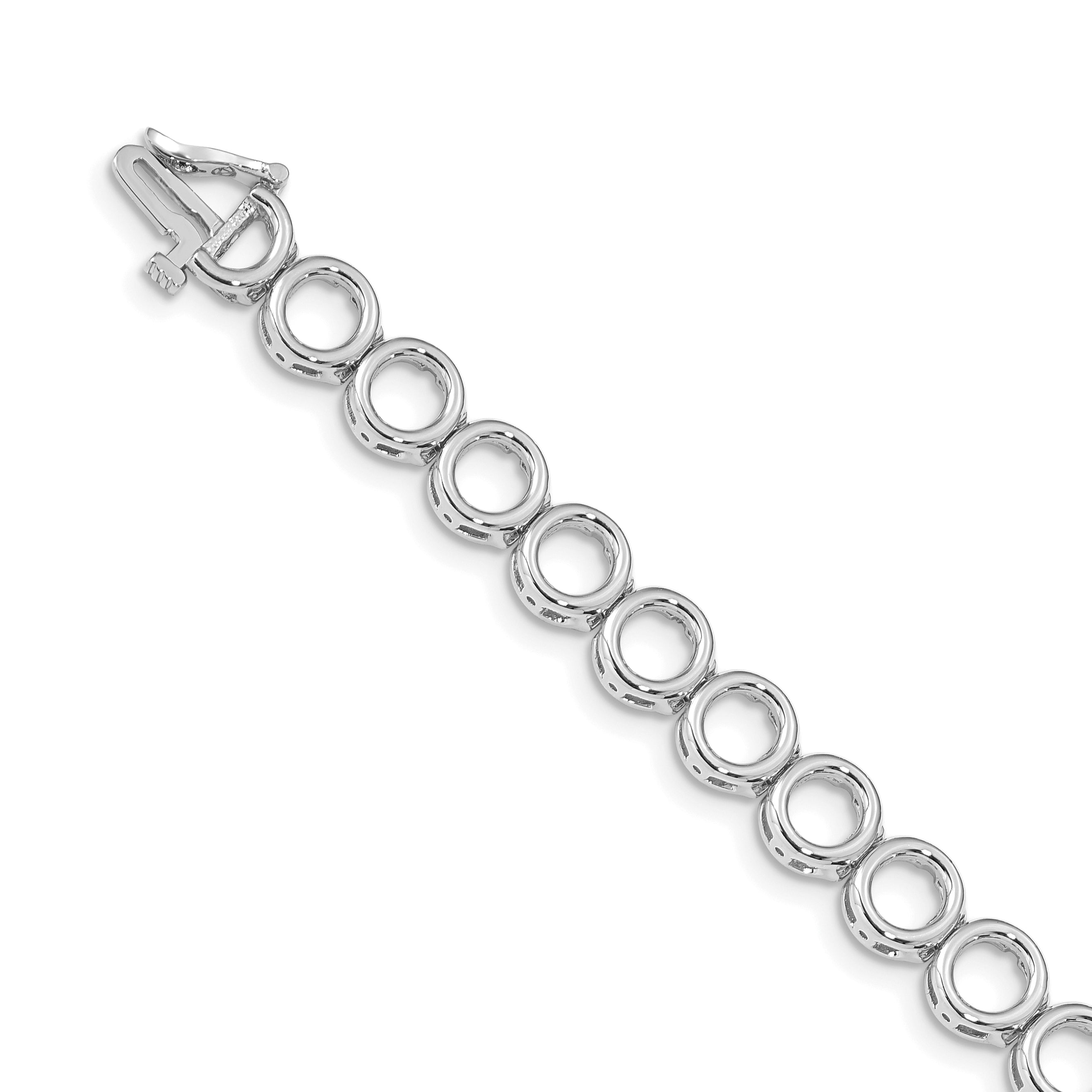 14K White Gold Holds up to 21 3.25mm Stones Add-A-Diamond Tennis Bracelet M