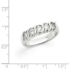 14k White Gold A Diamond 5-Stone Ring