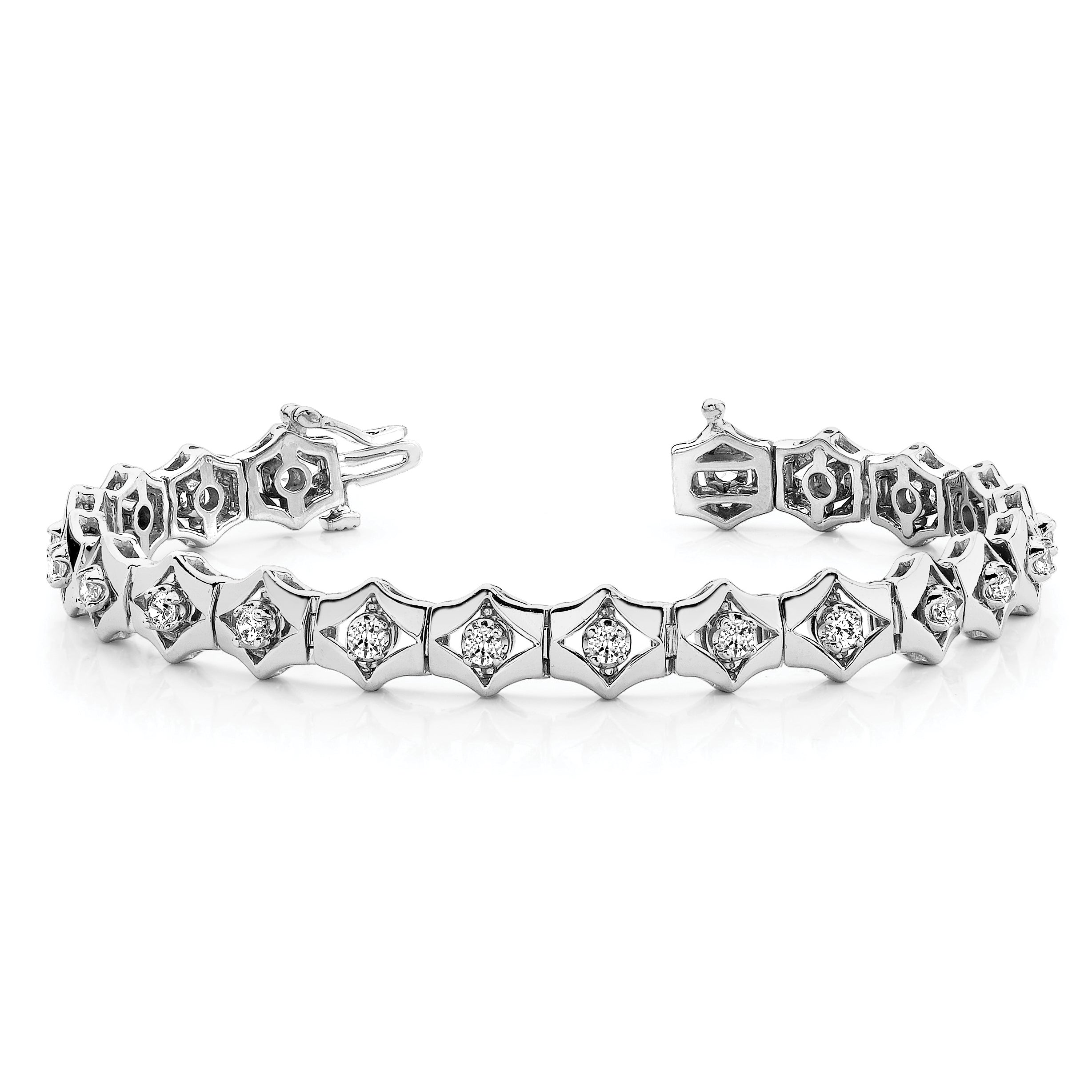 14k WG Holds 19 up to 3.25mm Stones, Add-a-Diamond Tennis Bracelet