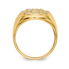 14K A Diamond men's ring