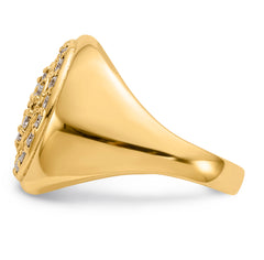 14K A Diamond men's ring