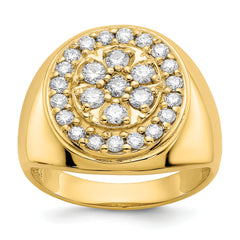 14K A Diamond men's ring