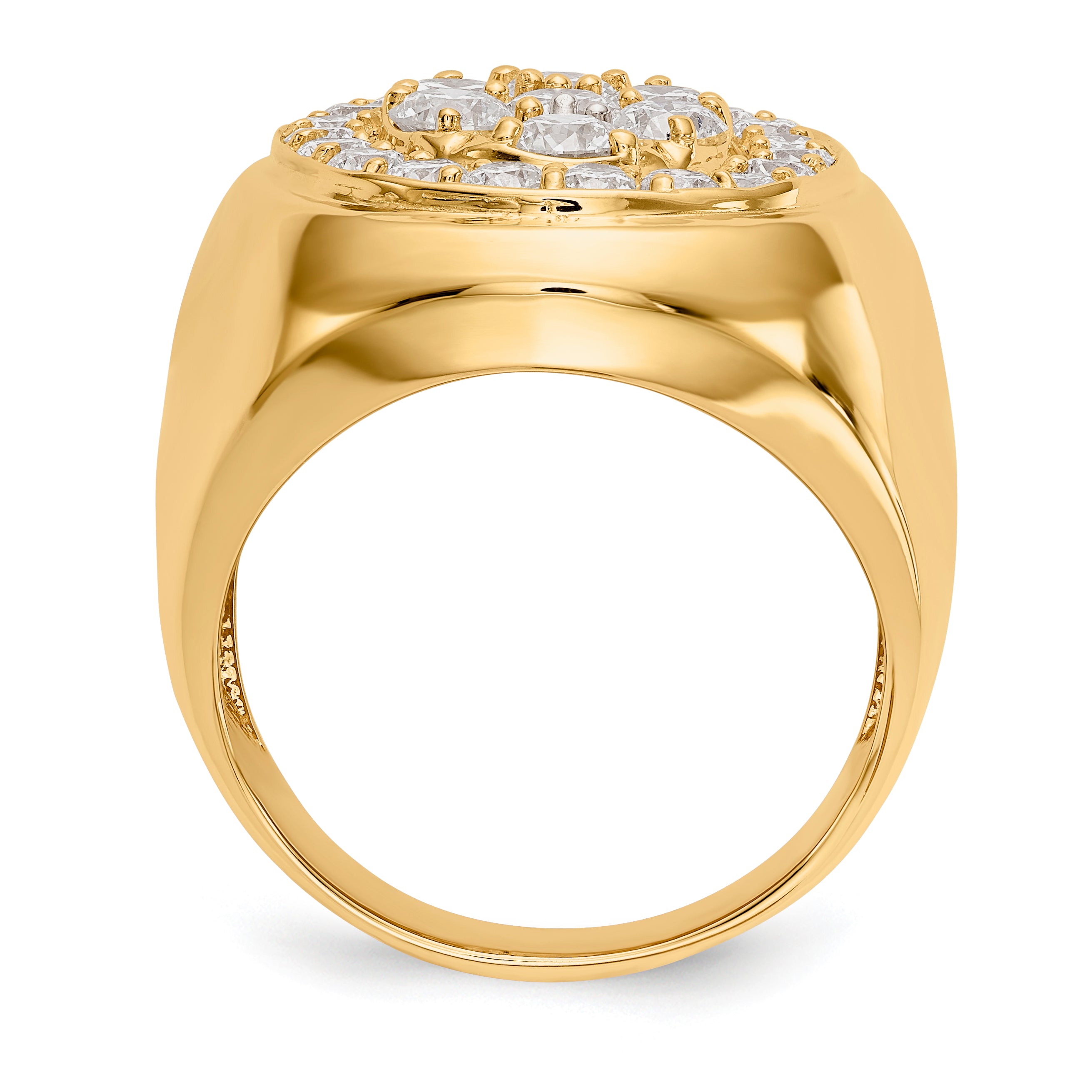 14K A Diamond men's ring