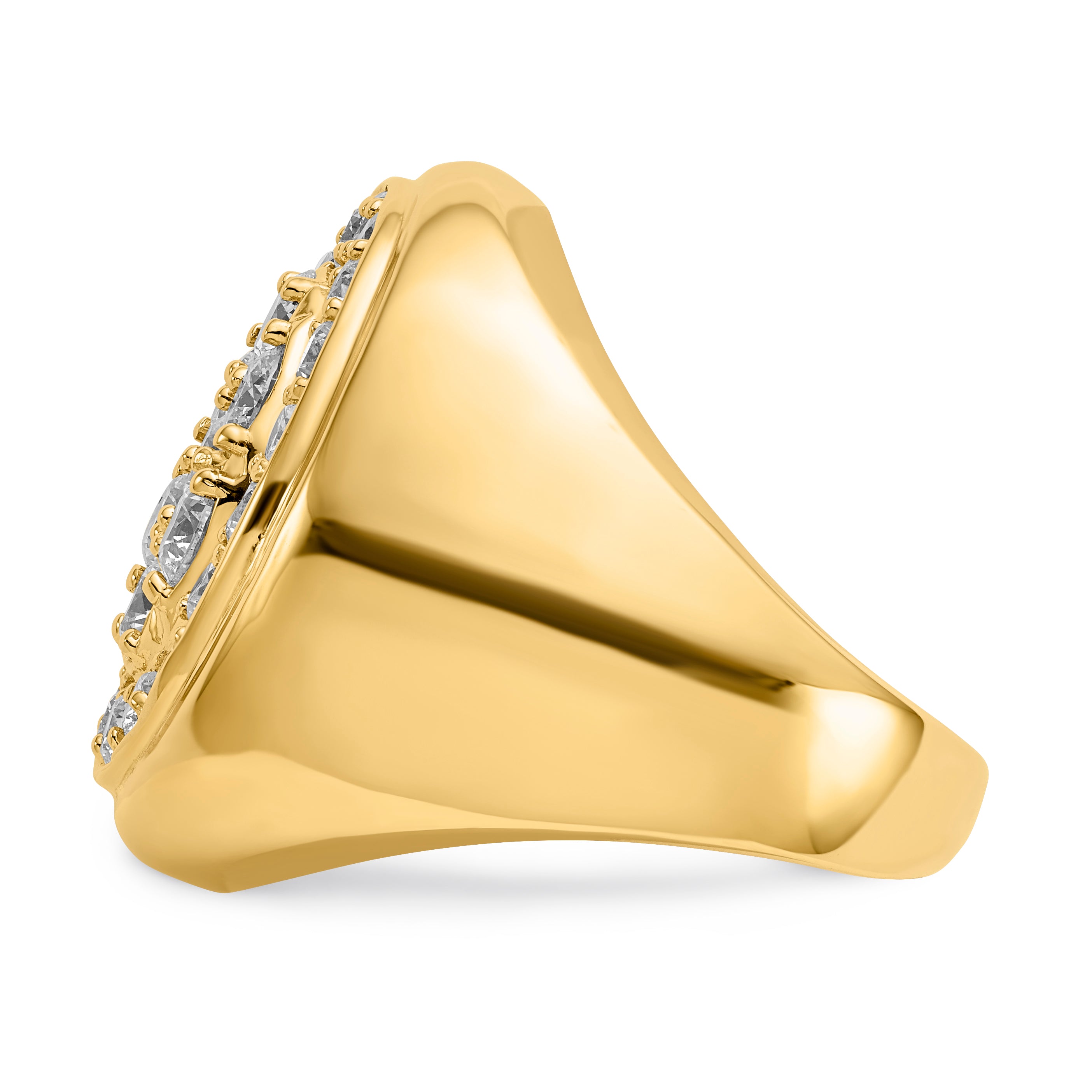 14K A Diamond men's ring