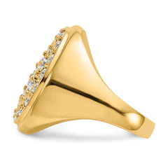 14K A Diamond men's ring