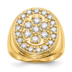 14K A Diamond men's ring