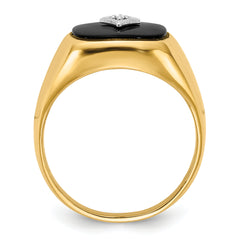 14K A Diamond men's ring