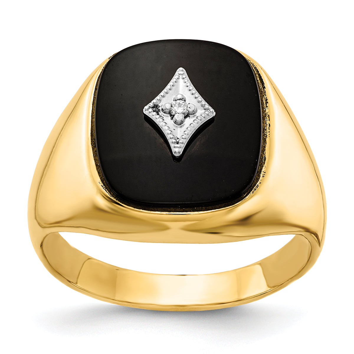 14K A Diamond men's ring