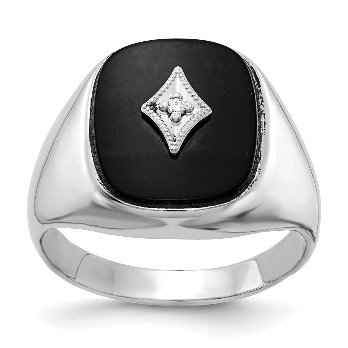 14k White Gold VS Diamond men's ring