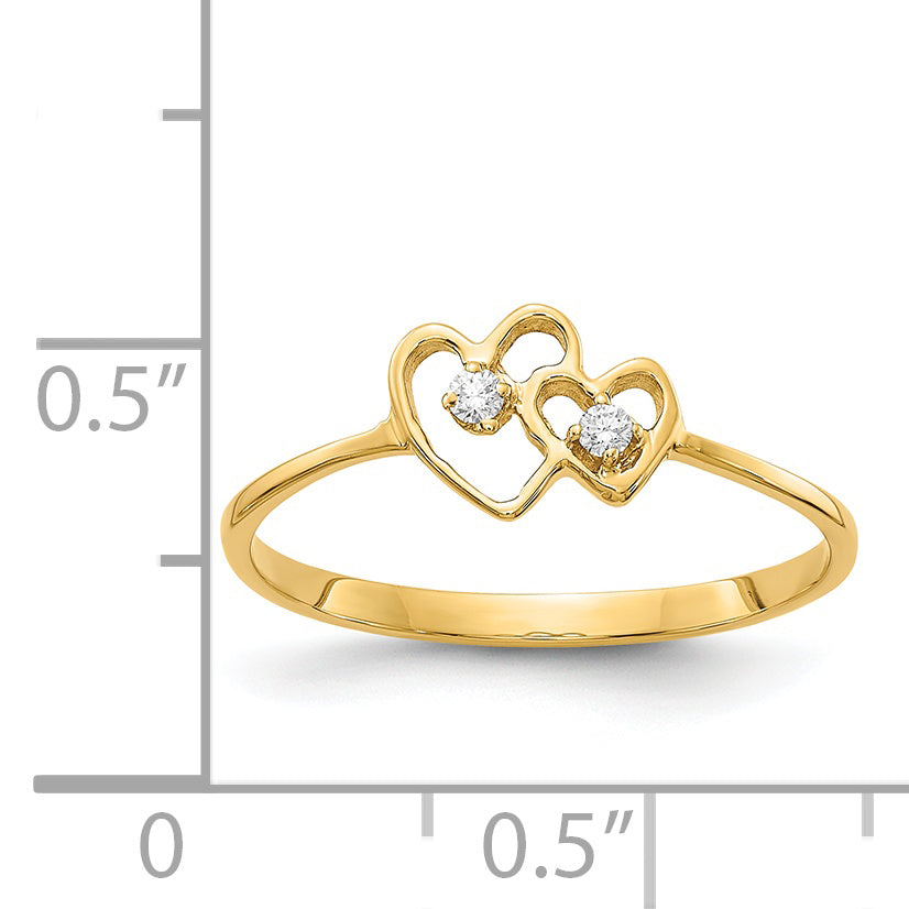 14K VS Diamond heart ring