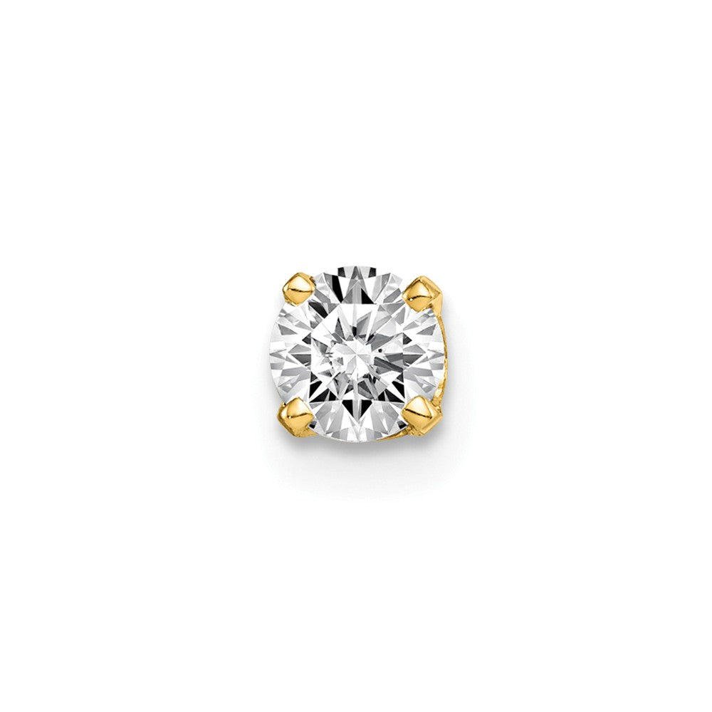 14K Single Stud Diamond Earring