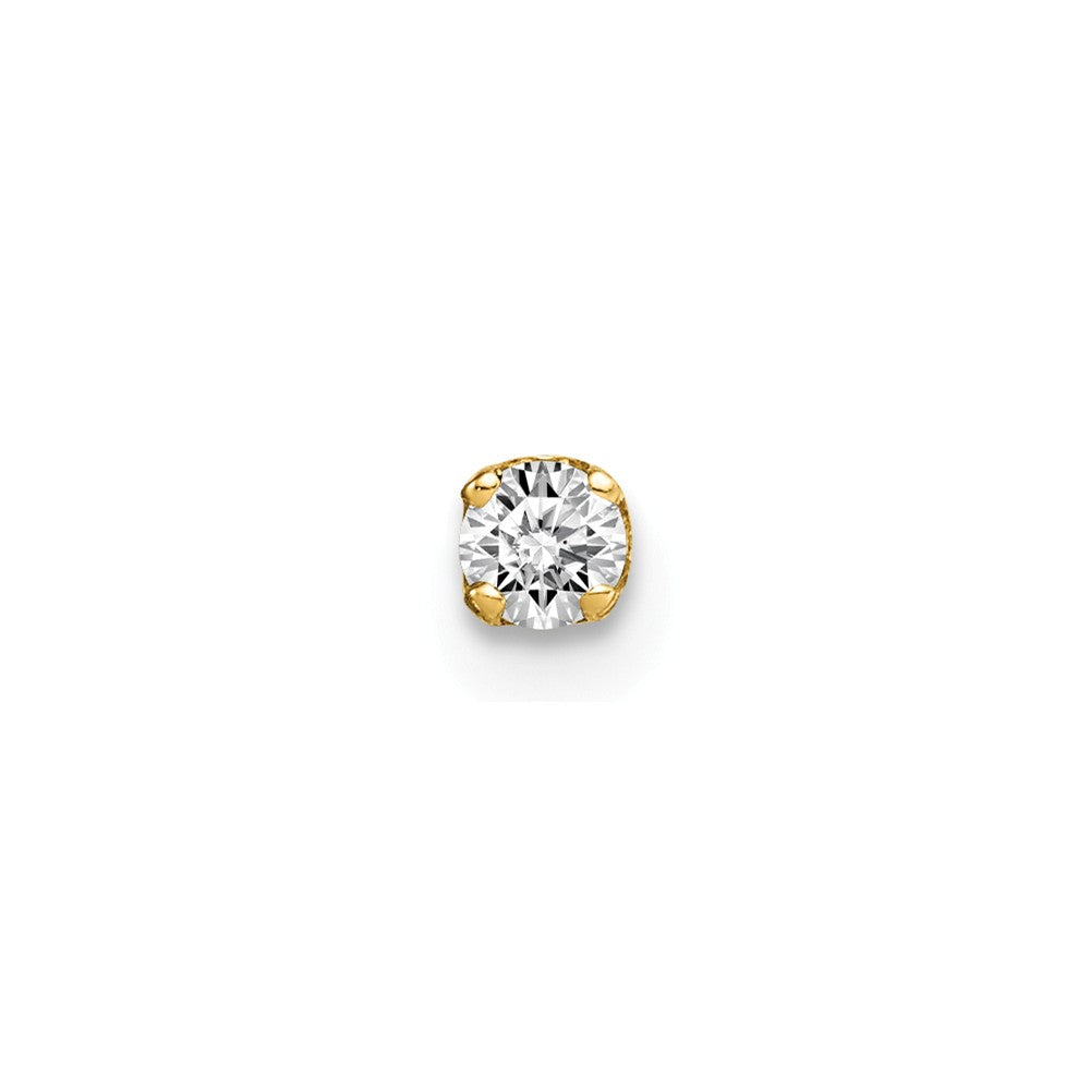 14K Single Stud Diamond Earring