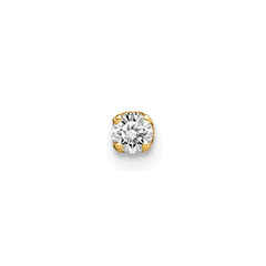 14K Single Stud Diamond Earring