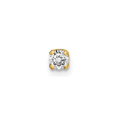 14K Single Stud Diamond Earring