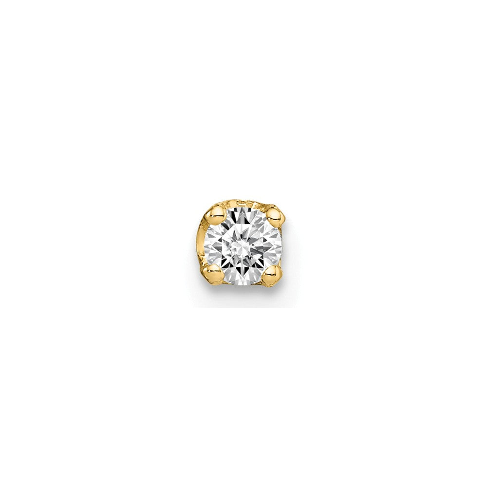 14K Single Stud Diamond Earring