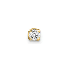 14K Single Stud Diamond Earring