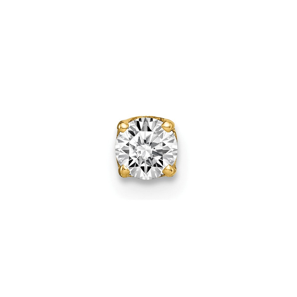 14K Single Stud Diamond Earring