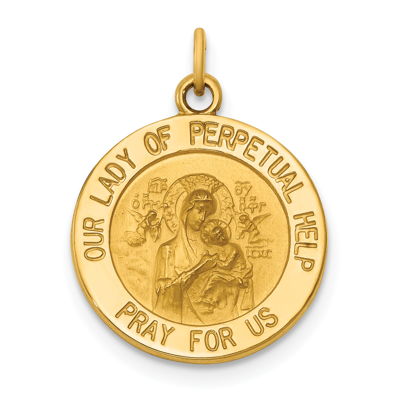 14K Our Lady of Perpetual Help Medal Charm