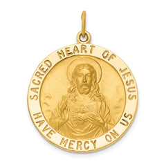 14K Sacred Heart of Jesus Medal Pendant