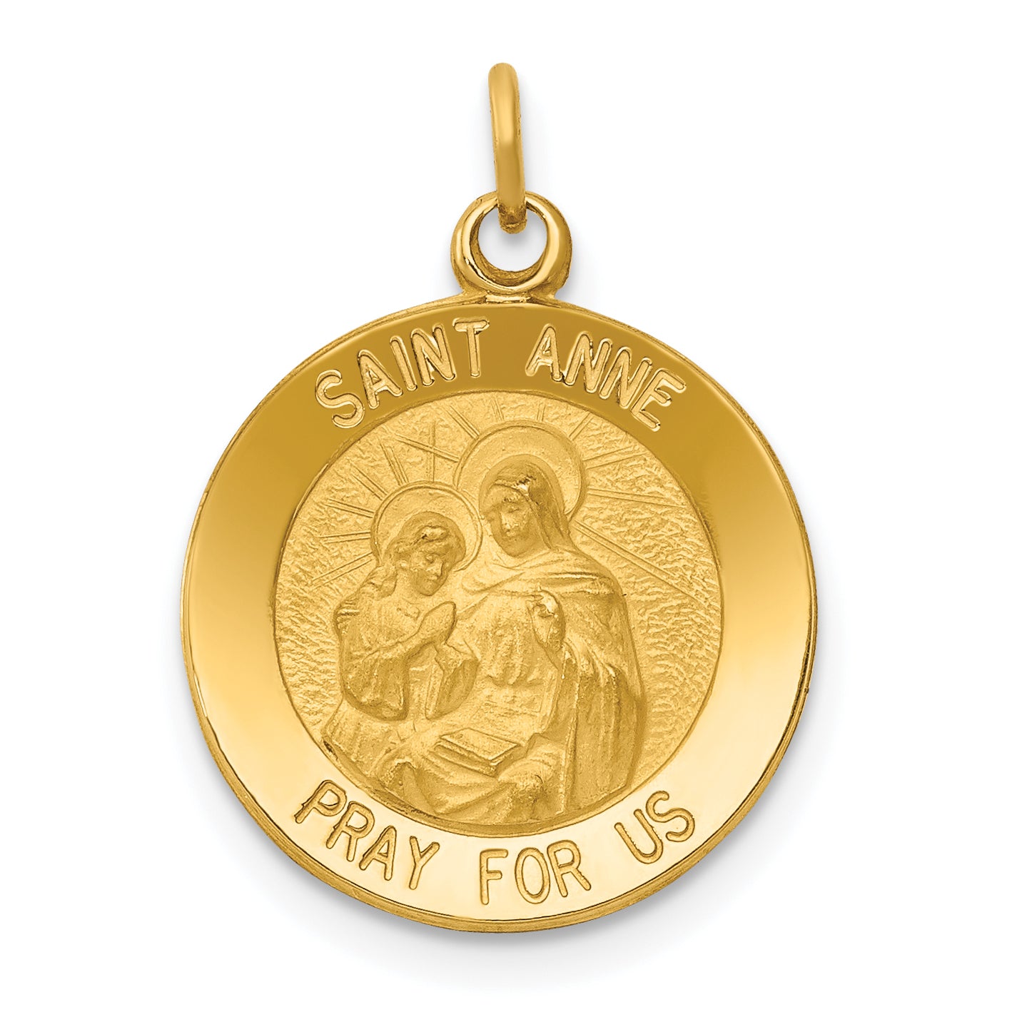 14K Saint Anne Medal Charm