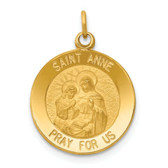 14K Saint Anne Medal Charm