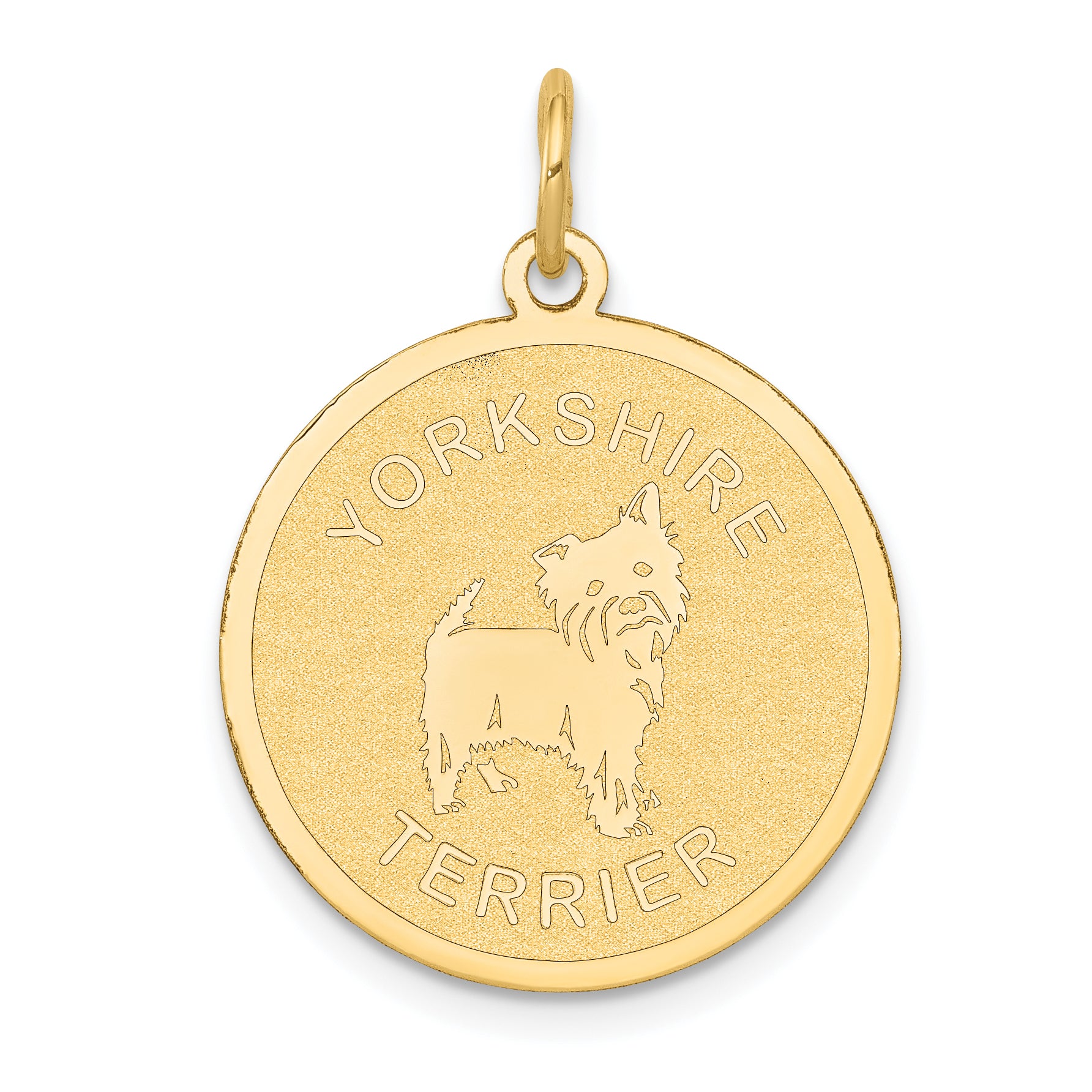 14K Yorkshire Terrier Disc Charm