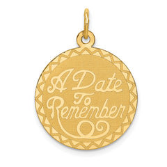 14K A Date to Remember Charm