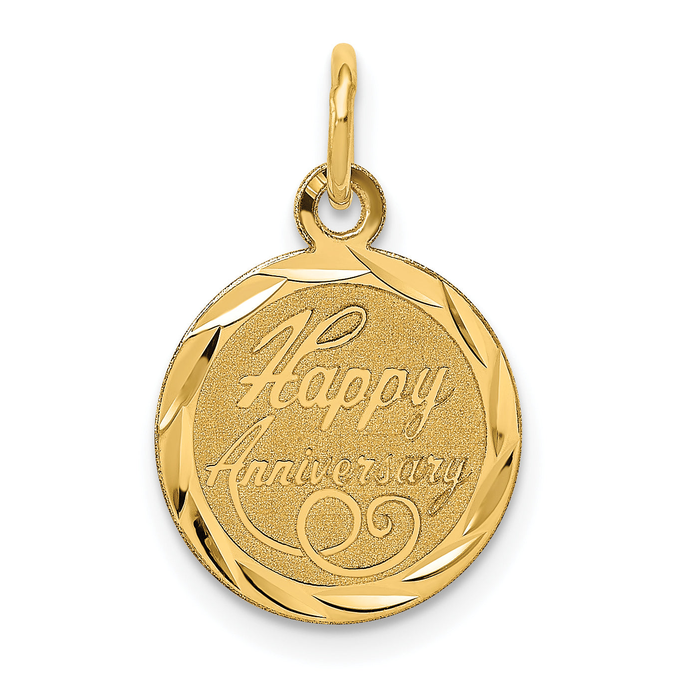 14K Happy Anniversary Charm